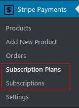 stripe-subscription-payments-admin-menu