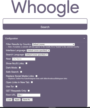 whoogle-config